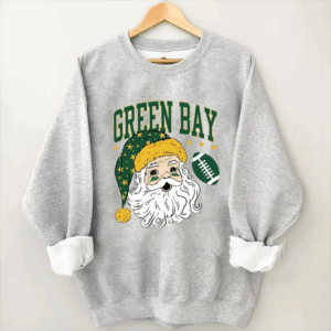 Vintage Green Bay Football Christmas Santa Sweatshirt