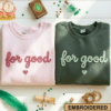 For Good Chenille Yarn Embroidered Sweatshirt