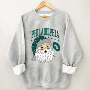 Vintage Philadelphia Football Christmas Santa Sweatshirt
