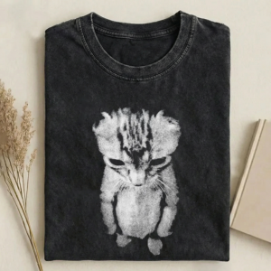 Sad Kitten Meme Standing Cat T-shirt