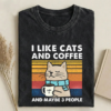I Like Cats And Coffee T-shirt