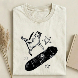 Skateboard cat T-shirt