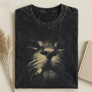 Vintage Smoking Cat T-shirt