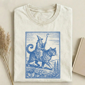 Wizard Cat Rider Vintage T-shirt